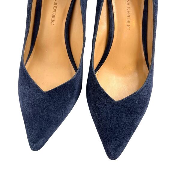 Banana Republic 3 inch Blue Suede Silettos Women's Size 5 1/2 - Picture 8 of 14